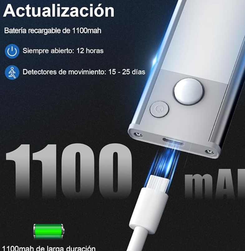 Luz Nocturna LED con Sensor de Movimiento