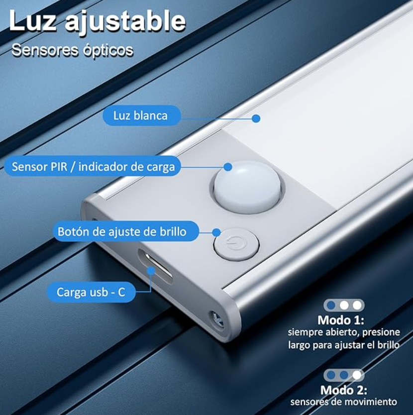 Luz Nocturna LED con Sensor de Movimiento