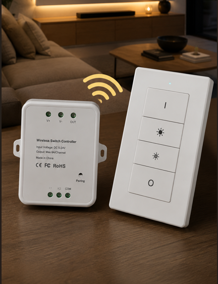 Controlador interruptor inalámbrico para iluminación