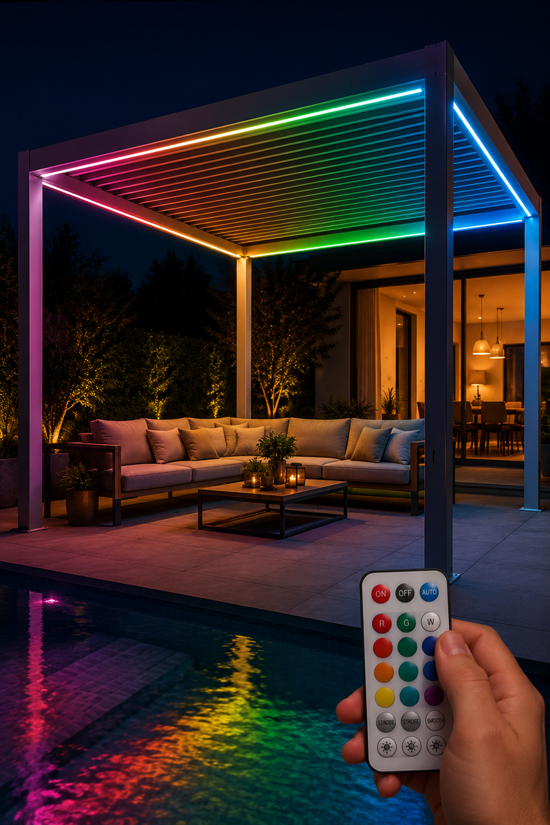 Tira LED Pérgola IP67 RGB Con Mando