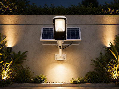 Aplique Solar LED Muro Jardín Con Sensor
