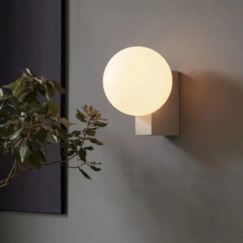 Aplique pared LED bola cristal nórdico