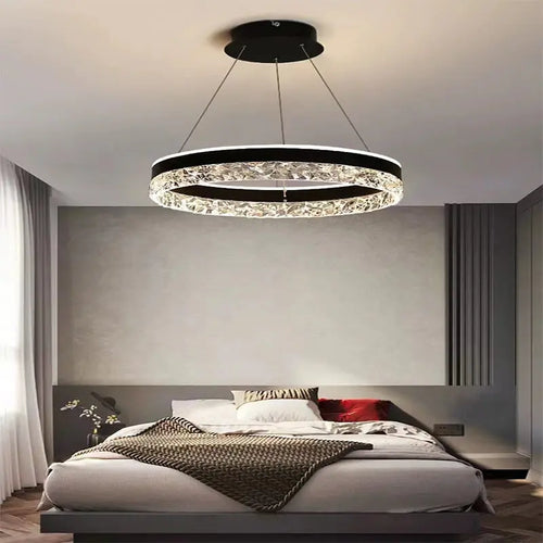 Lámpara techo colgante anillo LED minimalista