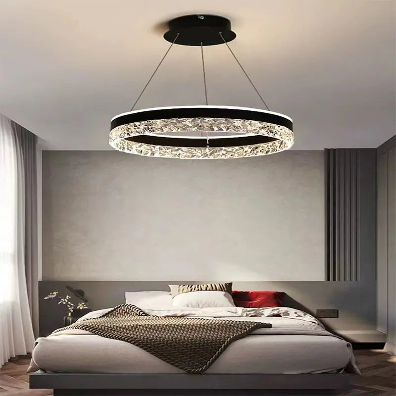 Lámpara techo colgante anillo LED minimalista