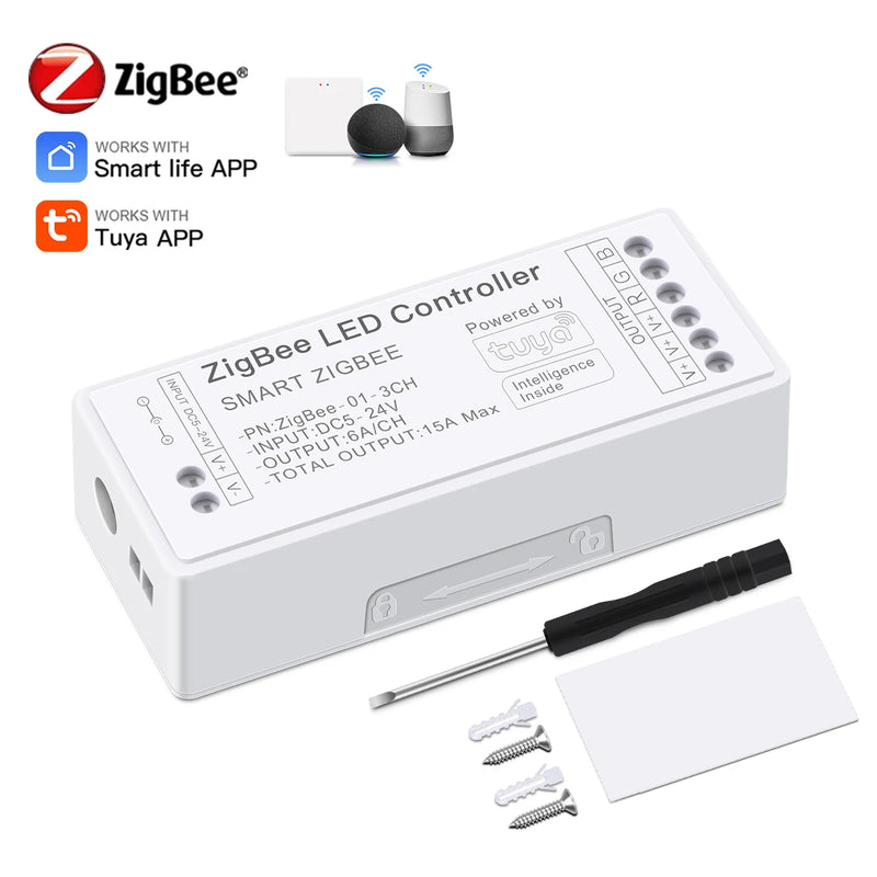 Controlador LED Zigbee WiFi Tuya CCT RGB