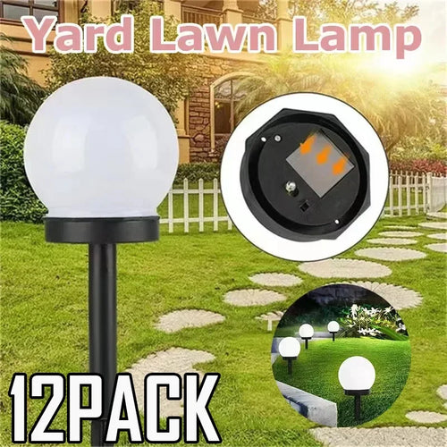 Baliza solar jardín esfera LED