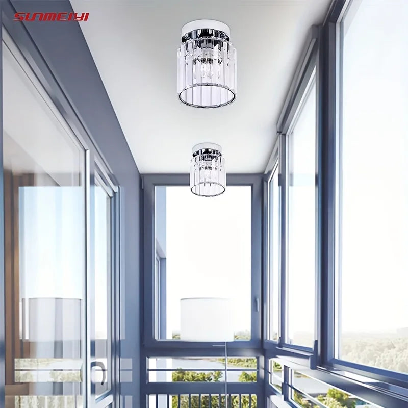 Lámpara techo LED moderna plateada