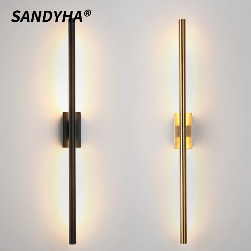 Aplique pared LED tira larga minimalista